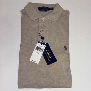 Polo Ralph Lauren Classic Fit Mesh Polo Shirt Heather Taupe